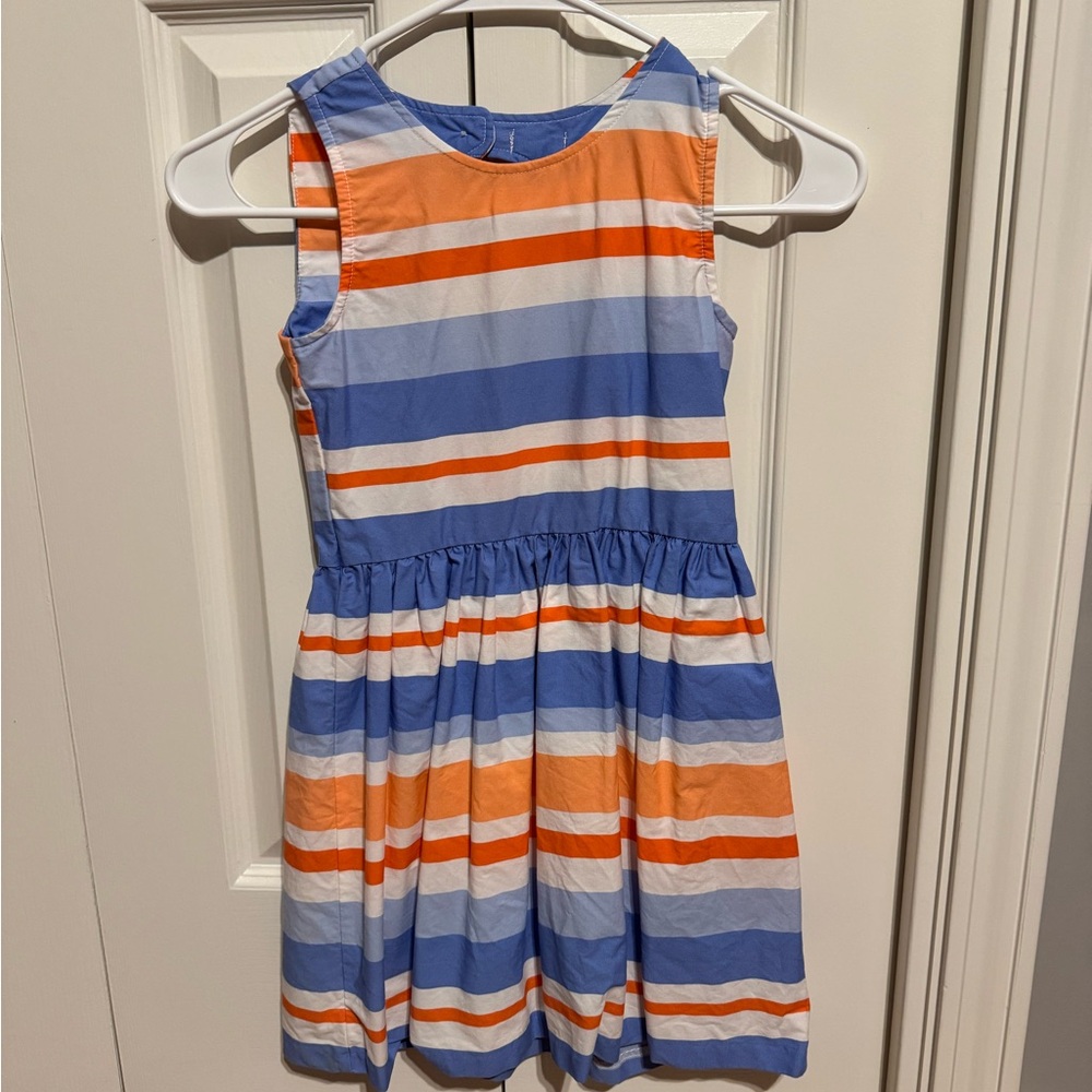 Striped Blue and Orange Kids Dress